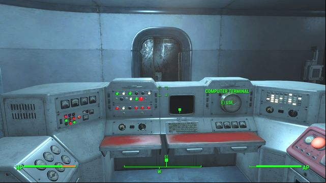 You will find the computer in the first room after teleporting. - Fallout 4: Outside the Wire - Major Quests for Brotherhood of Steel faction - Fallout 4 Game Guide & Walkthrough