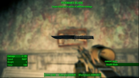 Type: Combat knife - Fallout 4: Melee weapons - Unique weapons - Fallout 4 Game Guide & Walkthrough