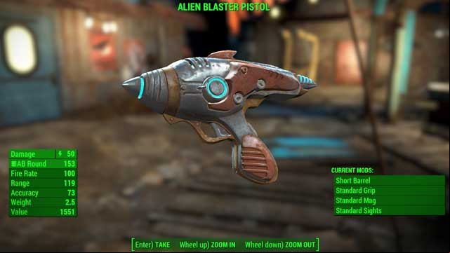 Type: Alien blaster pistol - Fallout 4: Energy weapons - Unique weapons - Fallout 4 Game Guide & Walkthrough