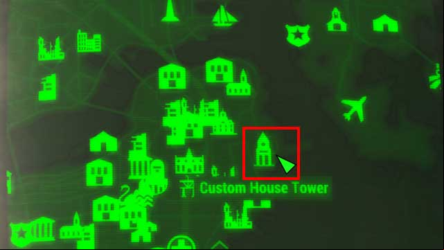 Custom House Tower - Fallout 4: Locations of Power Armors - Power Armor - Fallout 4 Game Guide & Walkthrough