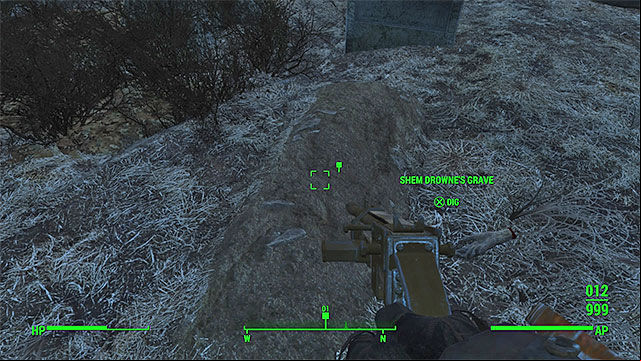 The grave of Shem Drowne - Fallout 4: The Gilded Grasshopper - Nick Valentine - Minor quests for Institute faction - Fallout 4 Game Guide & Walkthrough