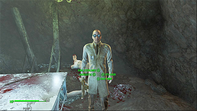 No matter how you behave, Doctor Crocker will not survive this encounter - Fallout 4: The Disappearing Act - Nick Valentine - Minor quests for Institute faction - Fallout 4 Game Guide & Walkthrough