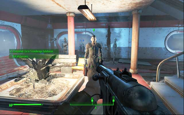 Kill the courser who doesnt suspect anything, preferably using the strongest firepower you have - Fallout 4: Operation Ticonderoga - Major Quests for Railroad faction - Fallout 4 Game Guide & Walkthrough