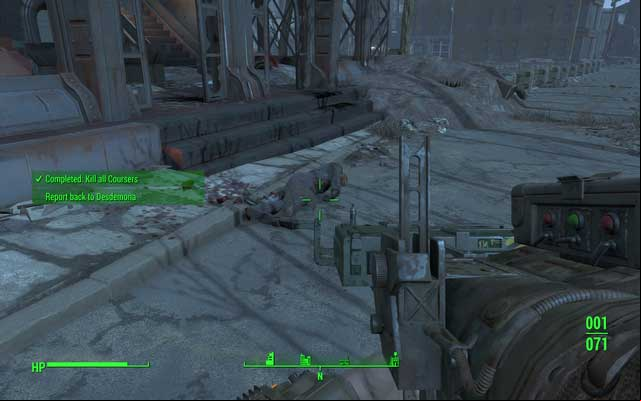 The second courser will be waiting at the entrance to the building - Fallout 4: Operation Ticonderoga - Major Quests for Railroad faction - Fallout 4 Game Guide & Walkthrough