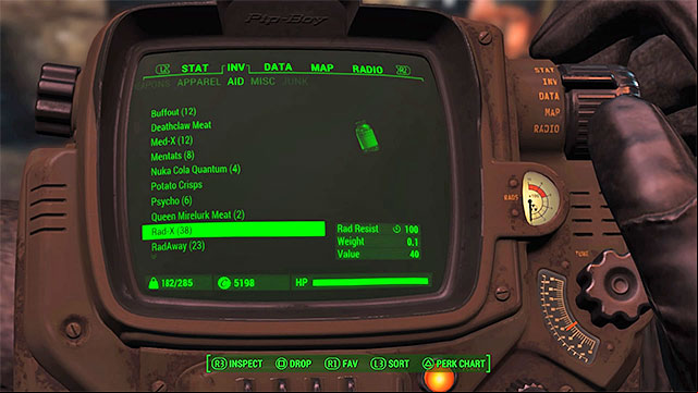 Rad-X and RadAway are very popular chemicals - Fallout 4: How to protect yourself from high radiation and how to get rid of it? - FAQ - Fallout 4 Game Guide & Walkthrough