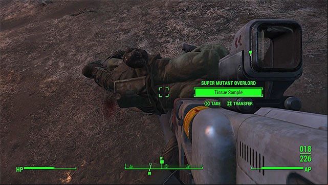 Elite supermutant will leave a tissue sample for you to collect - Fallout 4: Hypothesis - Minor quests for Institute faction - Fallout 4 Game Guide & Walkthrough