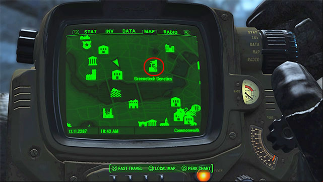 Notice that from now you will regularly see information about the strength of the radio signal appearing in the upper left corner of the screen - Fallout 4: Hunter Hunted - Main story - Fallout 4 Game Guide & Walkthrough