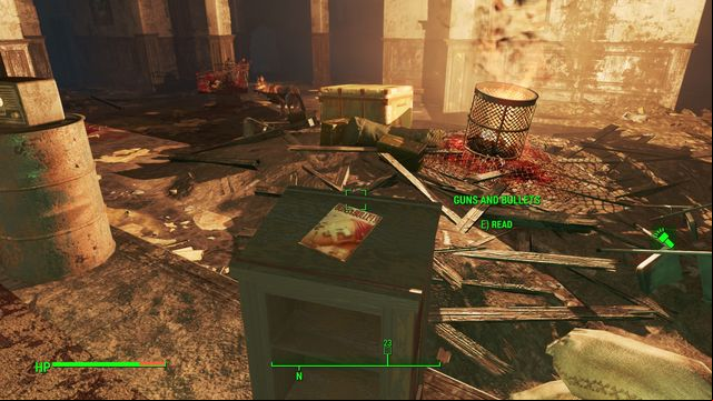 In the room, where there are enemies, there is a fire - Fallout 4: Brotherhood Outpost 115 - Cambridge - Sector 5 - Fallout 4 Game Guide & Walkthrough