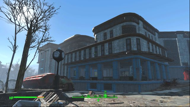 This building is an abandoned, and destroyed, hospital - Fallout 4: Kendall Hospital - Cambridge - Sector 5 - Fallout 4 Game Guide & Walkthrough