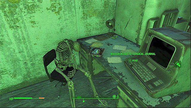 Get to the higher floor of the ruined clinic building - Fallout 4: Magazines in Fort Hagen - Sector 4 - Magazines - Fallout 4 Game Guide & Walkthrough