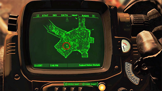 Eliminate raiders and guard dogs and take the door to the Federal Rations Stockpile - Fallout 4: Magazines in Fort Hagen - Sector 4 - Magazines - Fallout 4 Game Guide & Walkthrough