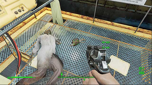 The Pip-Boy will be lying on the ground - Fallout 4: Out of Time - Main story - Fallout 4 Game Guide & Walkthrough