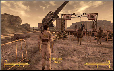 Watch the suspicious behavior of one of the Engineers, who will come a moment later after the president - Youll Know It When It Happens - President Kimball - Fallout: New Vegas - Game Guide and Walkthrough