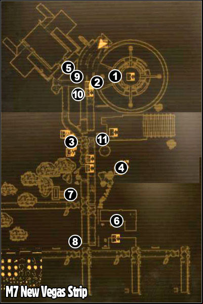 1 - M7 - New Vegas Strip - p. 1 - Maps - Fallout: New Vegas - Game Guide and Walkthrough