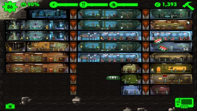 An example of room merging - it allows to fully connect two segments and allows to quickly move between levels. - Rooms - Fallout Shelter - Game Guide and Walkthrough