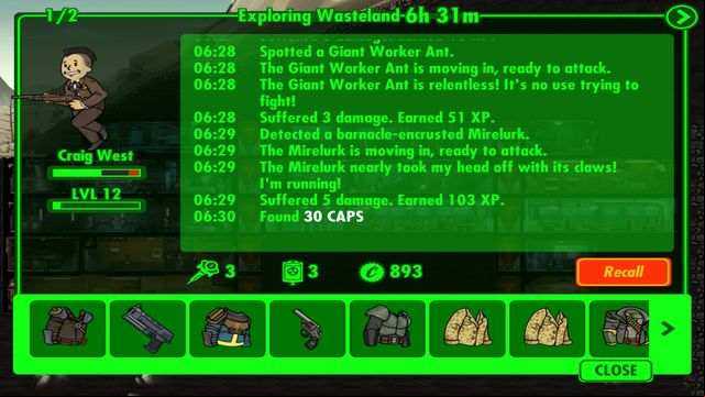 You can check the status of the exploration at any time. - Exploration - Exploration, weapons and outfits - Fallout Shelter - Game Guide and Walkthrough