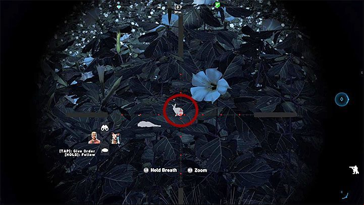 After reaching any of these hunting spots you can decide to either Boomer to your team and/or take The Ultimate Hunter drug - How to hunt down a rabbit in Far Cry 5? - FAQ - Far Cry 5 Game Guide