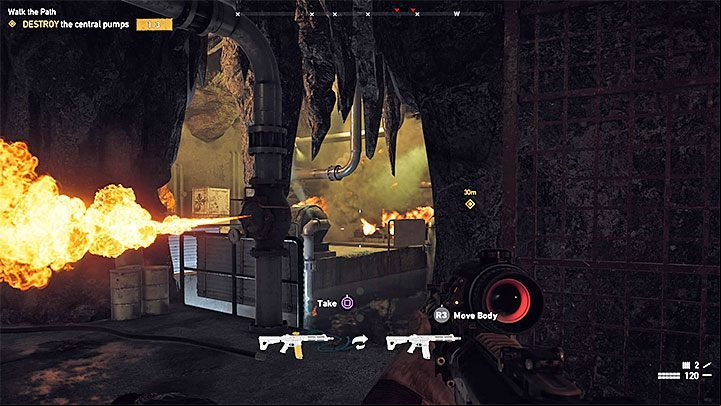 Turn off all the valves and reach the age marked by the game - Walk the Path (the third Henbane River liberating mission) in Far Cry 5 - Henbane River - Far Cry 5 Game Guide