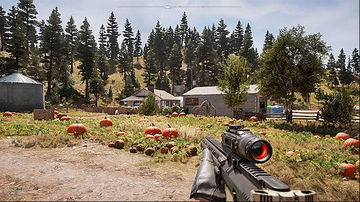 Reach the Rae-Raes Pumpkin Farm - Mans Best Friend - new companion, dog Boomer on Holland Valley - Holland Valley - Far Cry 5 Game Guide