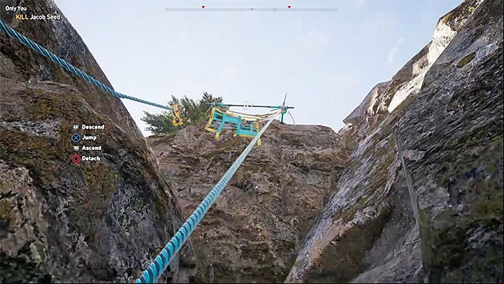 If you have a sniper rifle, you can start shooting at Jacob when you are rather close to the mountains top - Only You in Whitetail Mountains - Whitetail Mountains - Far Cry 5 Game Guide