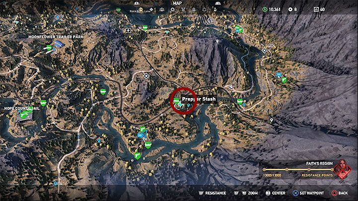 It is one of the preppers stashes in the Henbane River region - Cult locations and Prepper stashes in Henbane river - Henbane River - Far Cry 5 Game Guide