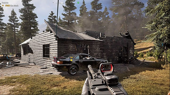 To get this treasure you have to enter a ruined house which is rather difficult to do - How to reach the bunker in The Armstrong Residence in Far Cry 5? - FAQ - Far Cry 5 Game Guide