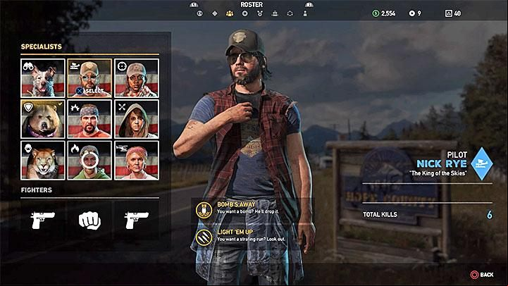The second group are specialists - Specialists in Far Cry 5 (Companions) - Guidebook - Far Cry 5 Game Guide