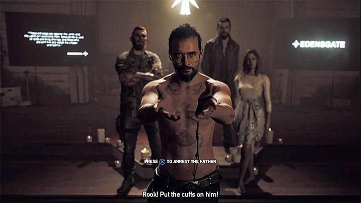 You can unlock the hidden ending during the very first mission The Warrant, where you reach the camp of the cultists with the Sheriff, for the first time, when you want to arrest Seed - Hidden ending in Far Cry 5 - FAQ - Far Cry 5 Game Guide