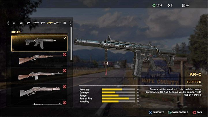 In order to upgrade your weaponry, you must visit one of the shops in the game world (pistol icon on the map) - How do I install weapons upgrades in Far Cry 5? - FAQ - Far Cry 5 Game Guide