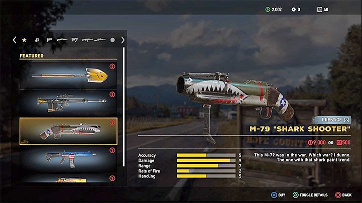 Visit any weapon shop (pistol icon on the map) - How do I get the grenade launcher in Far Cry 5? - FAQ - Far Cry 5 Game Guide
