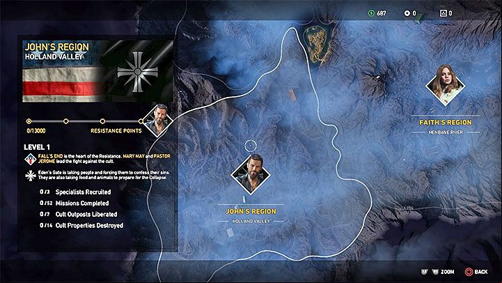 Far Cry 5 has a huge open world that can be explored freely after completing the prologue - the first meeting with the cultists and a few short quests that take place on Dutchs island - Starting tips for Far Cry 5 - Guidebook - Far Cry 5 Game Guide