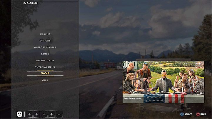 You dont have to worry about saving your progress while playing Far Cry 5 because the game makes auto saves rather frequently - Starting tips for Far Cry 5 - Guidebook - Far Cry 5 Game Guide