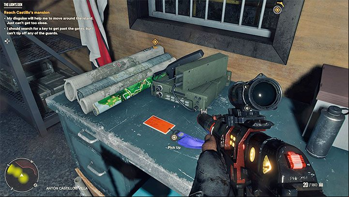 Inside the small building you'll find an access card - Estate Master Keycard - Far Cry 6: The Lions Den - walkthrough - Esperanza - Far Cry 6 Guide