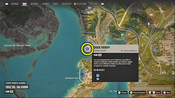 This side quest is assigned by doctor Yanny Dabolos, who can be found in Cape Santa Maria in the Cruz Del Salvador sub-region of Valle De Oro - Far Cry 6: Shock Therapy - walkthrough - Valle De Oro - Far Cry 6 Guide