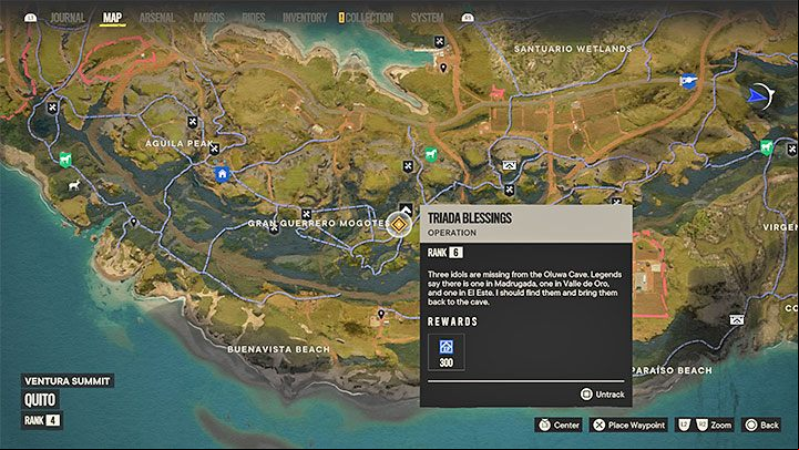 Just to remind you - the Triada Blessing quest requires you to do 3 Treasure Hunts and obtain 3 relics - Far Cry 6: Oluso - Amigo - Amigos - pets - Far Cry 6 Guide