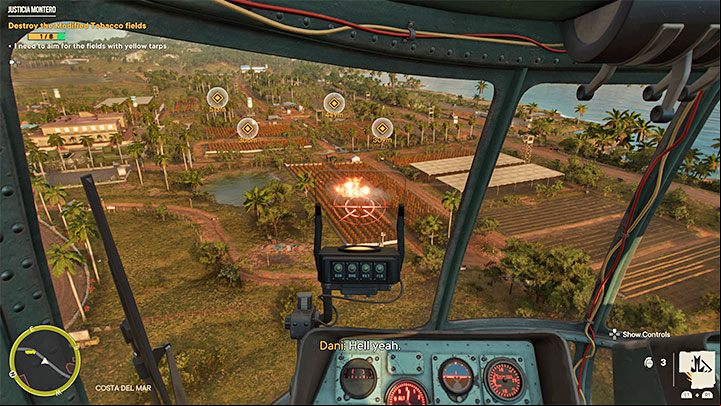 There are a total of 8 fields to destroy, and the game will mark the locations of some of them only after dealing with the previous ones - Far Cry 6: Justicia Montero - walkthrough - Madrugada - Far Cry 6 Guide