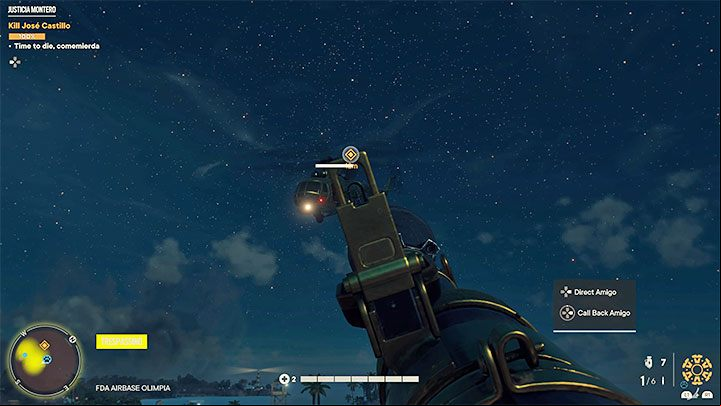 It can also be a good idea to use rocket launchers, but in this case, try to fire when Jose's helicopter is above you or facing you sideways - Far Cry 6: Justicia Montero - walkthrough - Madrugada - Far Cry 6 Guide