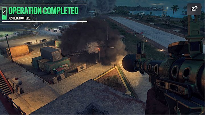 You have to fight until you deprive the helicopter of the whole energy bar - Far Cry 6: Justicia Montero - walkthrough - Madrugada - Far Cry 6 Guide