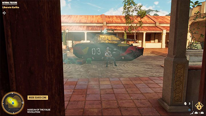 Karlito is the name of an antique tank that stands in the central yard - Far Cry 6: National Treasure - walkthrough - El Este - Far Cry 6 Guide