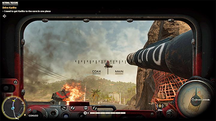 Your task is to drive the Karlito while being chased by enemy forces - Far Cry 6: National Treasure - walkthrough - El Este - Far Cry 6 Guide