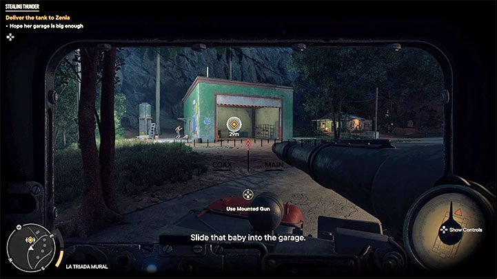 After you sit in the tank's cabin, start driving immediately towards the place where you started the mission - Far Cry 6: Stealing Thunder - walkthrough - Madrugada - Far Cry 6 Guide
