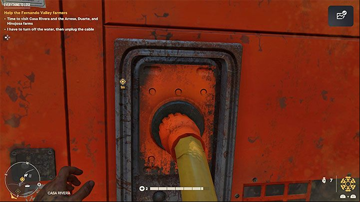 As for the first farm (Casa Rivera), you must destroy the boards from Picture 1 to reveal the valve and be able to interact with it - Far Cry 6: Everything to Lose - walkthrough - El Este - Far Cry 6 Guide