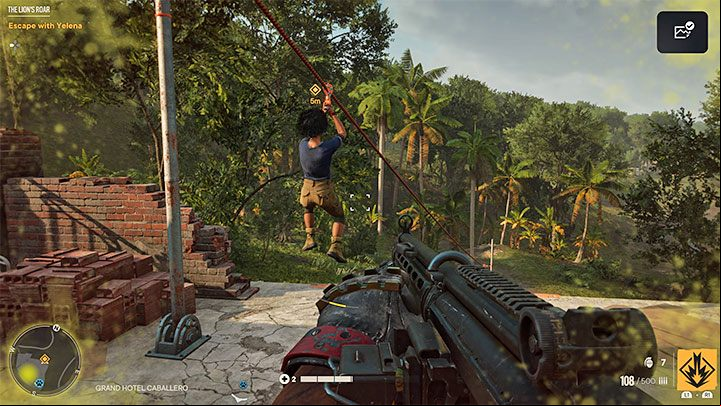 Stop the fighting and focus solely on leaving the hotel where poisonous red fumes start to float in the air - Far Cry 6: The Lions Roar - walkthrough - El Este - Far Cry 6 Guide