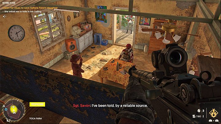 Crouch down and wait there for a soldier to appear - Far Cry 6: Nothing to Hide - walkthrough - El Este - Far Cry 6 Guide
