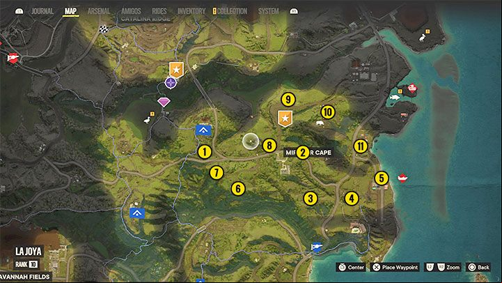 The quest description in your journal mentions 11 jammers to sabotage, but the one represented by Number 1 on the map was already sabotaged by you during the Tourist Trap operation - Far Cry 6: Were Unjammin - walkthrough - El Este - Far Cry 6 Guide