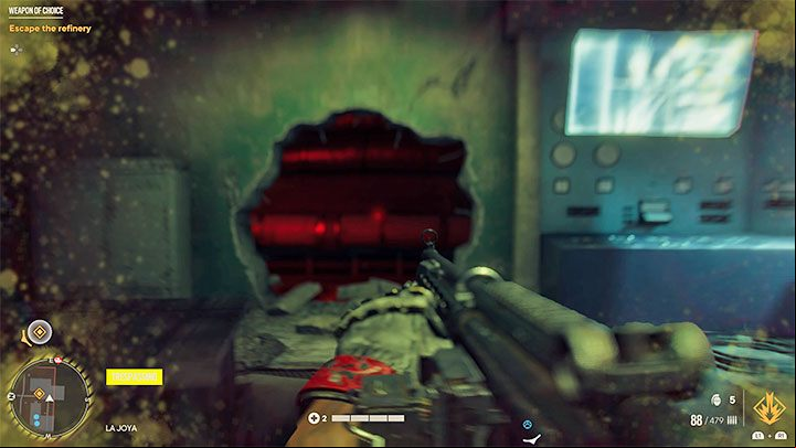 At first, it may seem like there is no way out of the room - poisonous gas will soon begin to spread - Far Cry 6: Weapon of Choice - walkthrough - El Este - Far Cry 6 Guide