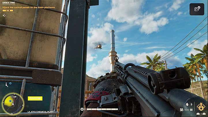 Expect enemy helicopters to appear over the chemical plant while you are hijacking the s - Far Cry 6: Surgical Strike - walkthrough - El Este - Far Cry 6 Guide