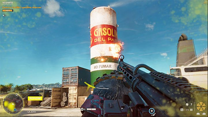In the vast port area, you will find more tanks to destroy, both big and small - Far Cry 6: The Deported - walkthrough - El Este - Far Cry 6 Guide