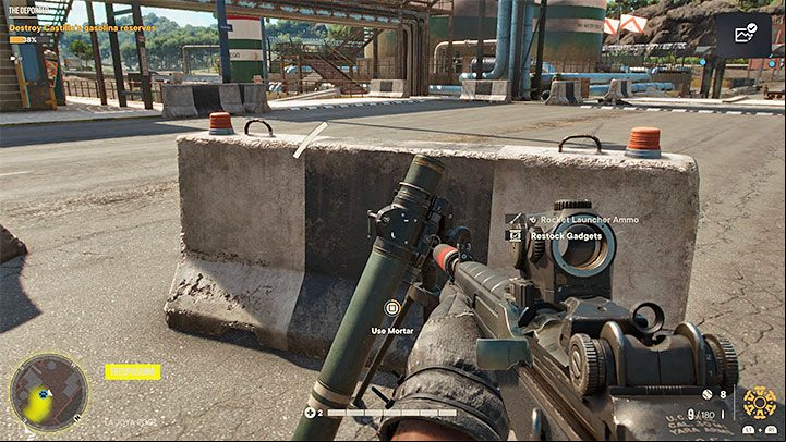 To destroy the tanks, you can use the nearby ammo crates, vehicles with mounted guns, and mortar launchers - you can use mortars to precisely "bomb" the tanks, but before you use a mortar, make sure to dispose of the enemies in the immediate area first - Far Cry 6: The Deported - walkthrough - El Este - Far Cry 6 Guide