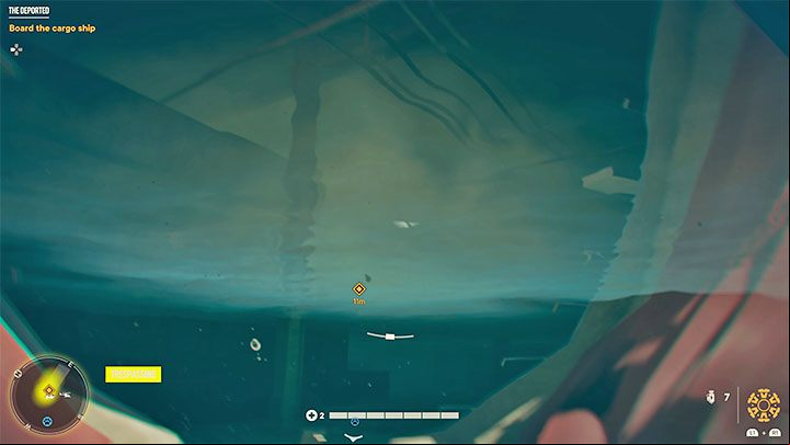 Reach the hole in the hull, jump off the jet ski and swim inside - Far Cry 6: The Deported - walkthrough - El Este - Far Cry 6 Guide